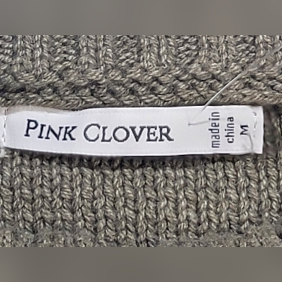 Pink Clover StitchFix Gabriel Size Medium Olive Green Mock Neck Textured Sweater - Picture 2 of 11